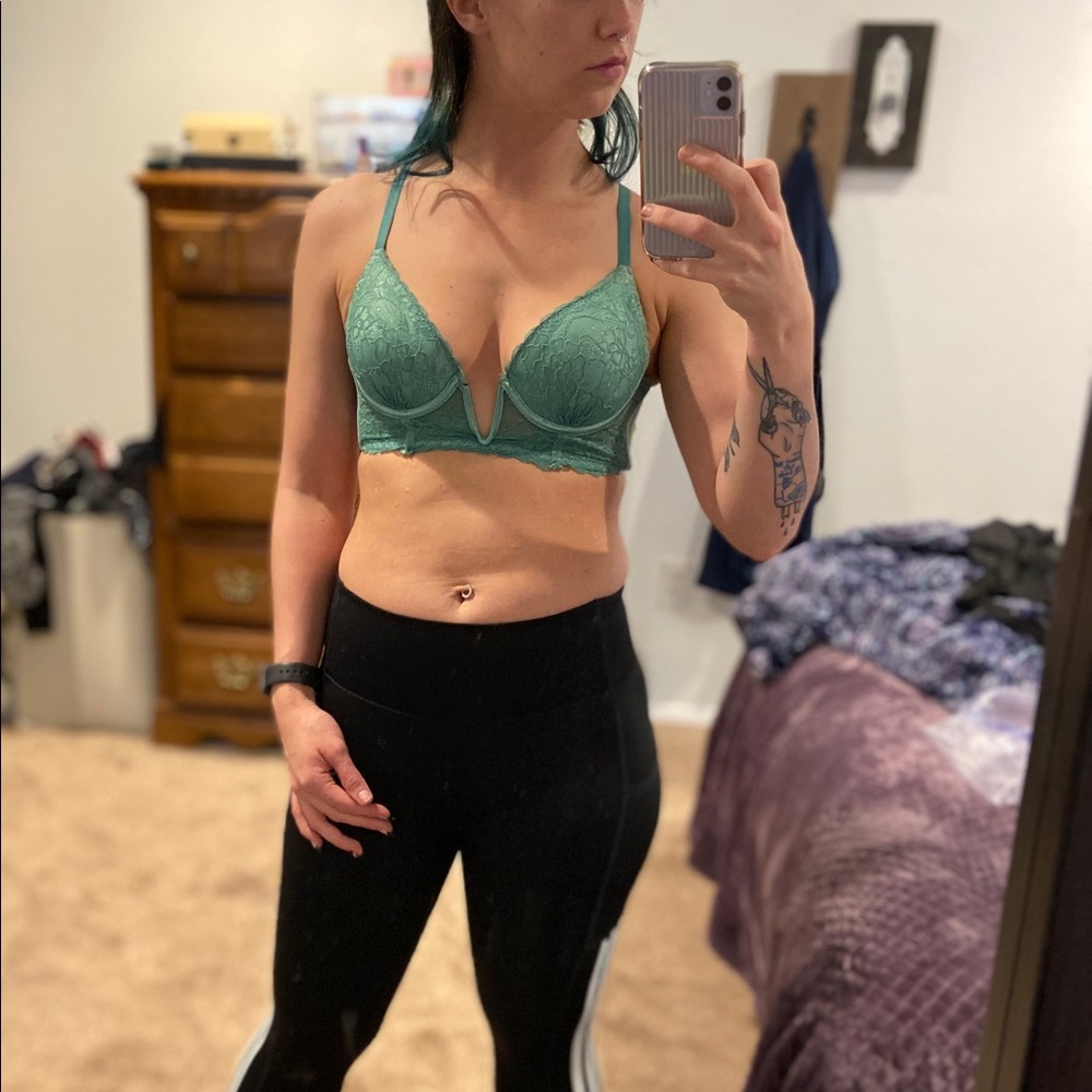 Green Rave/bikini Barista top